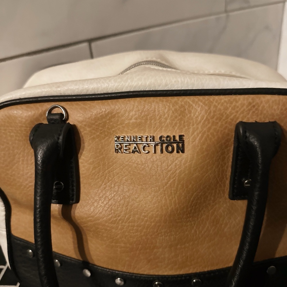 Kenneth Cole Reaction White and Brown Tote